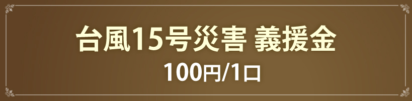 台風15号 義援金100円/1口