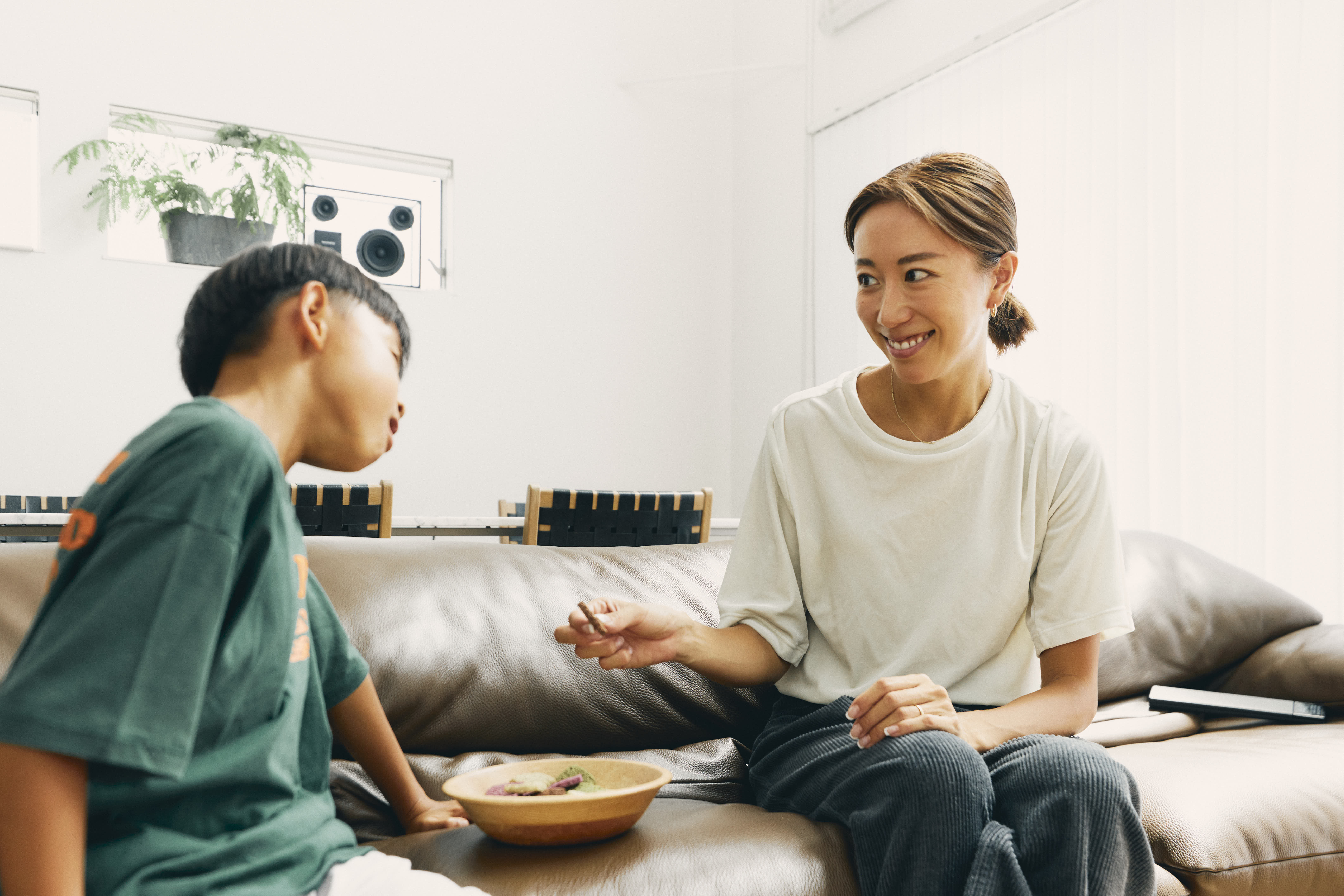 Family having tea time together