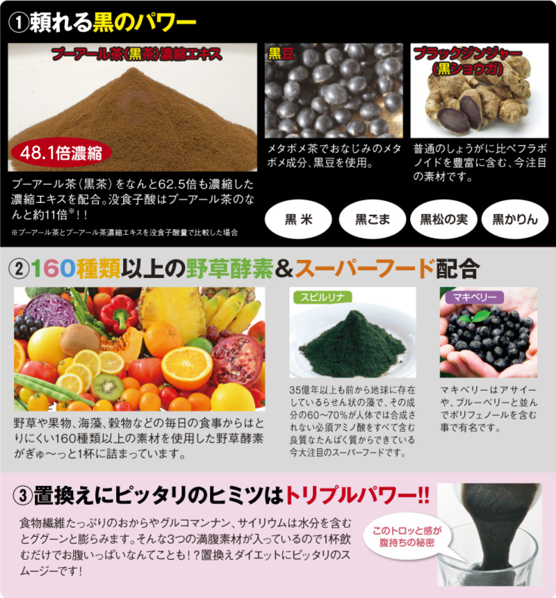 黒のパワーでダイエットをサポート