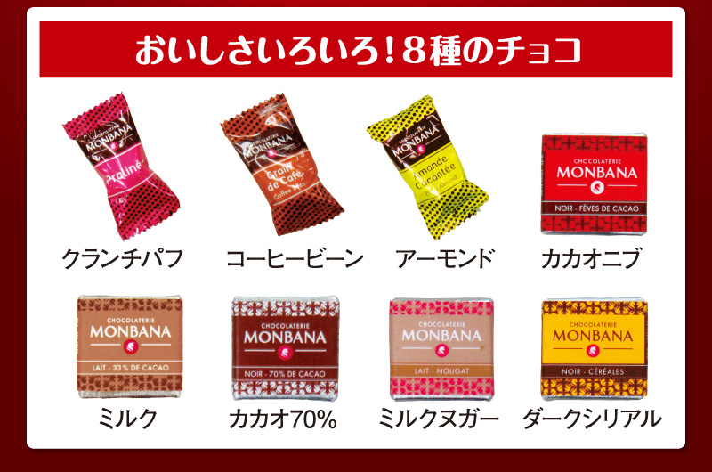 おいしさいろいろ!8種のチョコ