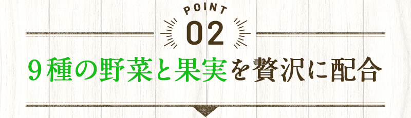 POINT2 9種の野菜と果実を贅沢に配合