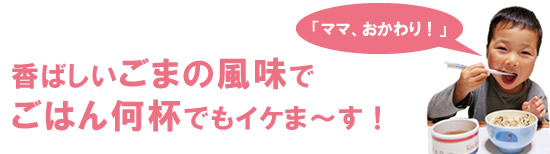 香ばしいごまの風味でごはん何杯でもイケま~す!
