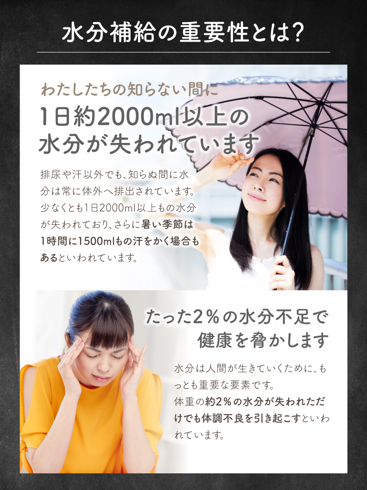 水分補給の重要性とは?