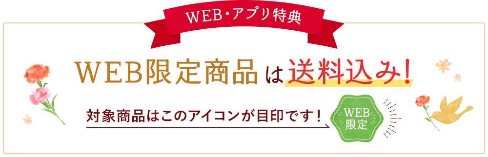 WEB限定商品は送料込み！