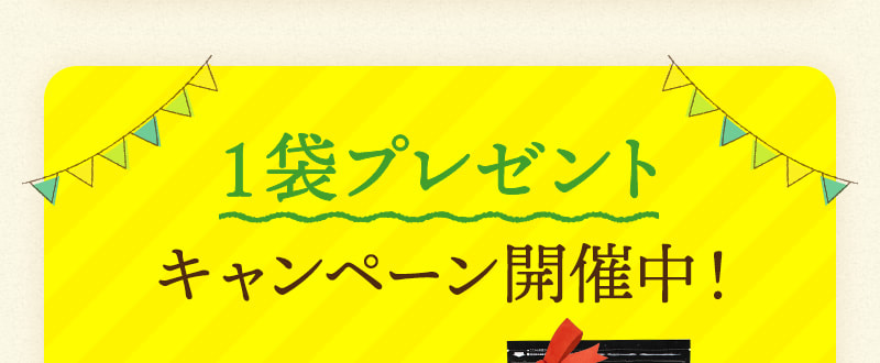 【お得2】1袋プレゼントキャンペーン開催中