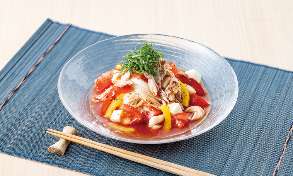 トマトとツナの変わりそうめん